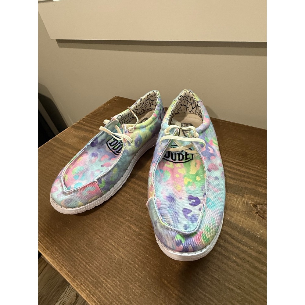 Hey Dude Wendy Pastel Leopard Print Slip On Loafers